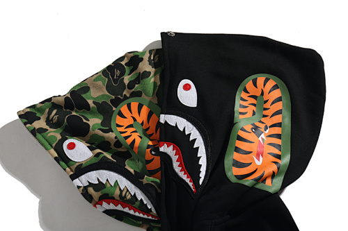 EM Sneakers BAPE ABC Shark Full Zip Double Hoodie Black/Green
