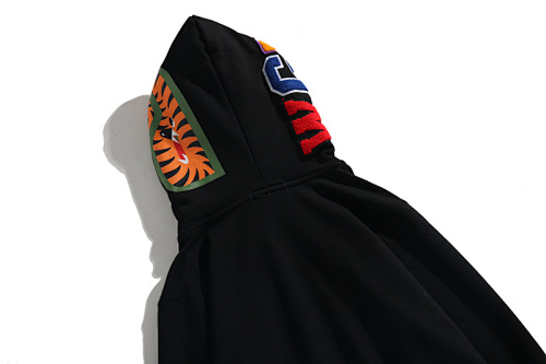 EM Sneakers BAPE ABC Shark Full Zip Double Hoodie Black/Pink