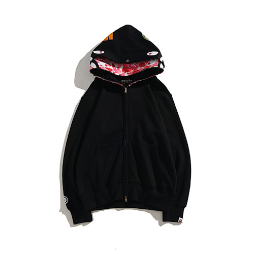 EM Sneakers BAPE ABC Shark Full Zip Double Hoodie Black/Pink
