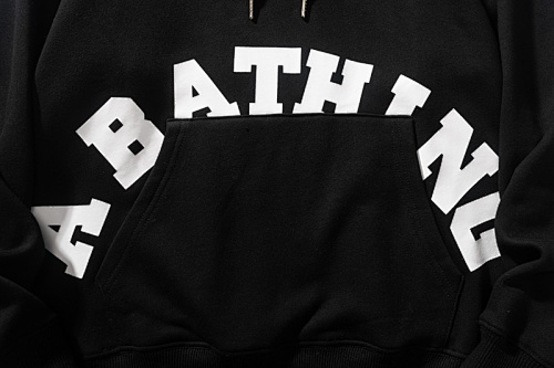 EM Sneakers BAPE Ape Head Letter Print Hoodie Black