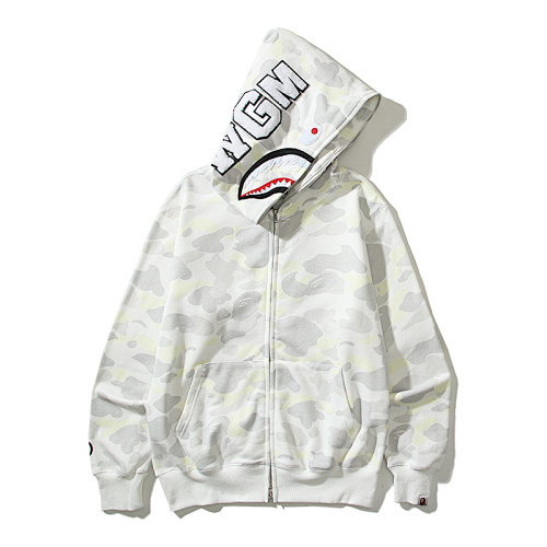 EM Sneakers BAPE City Camo Shark Full Zip Hoodie White