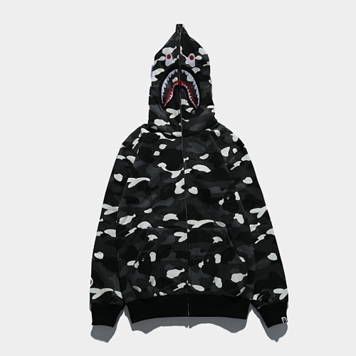 EM Sneakers BAPE City Camo Shark Wide Full Zip Hoodie Black