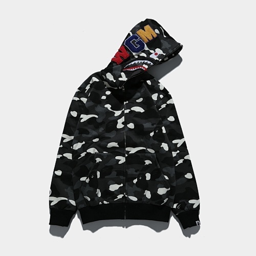 EM Sneakers BAPE City Camo Shark Wide Full Zip Hoodie Black