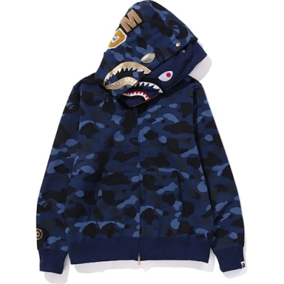 EM Sneakers BAPE Color Camo Double Shark Full Zip Hoodie (SS24) Blue 01