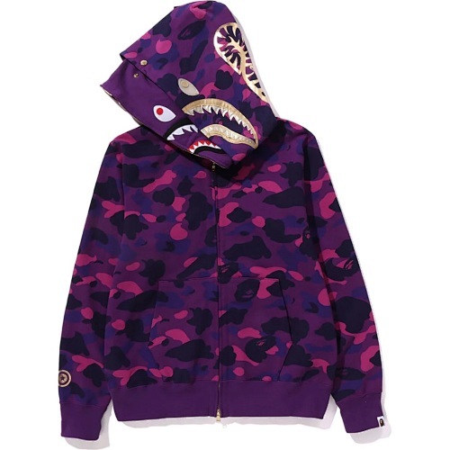 EM Sneakers BAPE Color Camo Double Shark Full Zip Hoodie (SS24) Purple