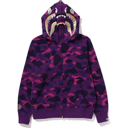 EM Sneakers BAPE Color Camo Double Shark Full Zip Hoodie (SS24) Purple