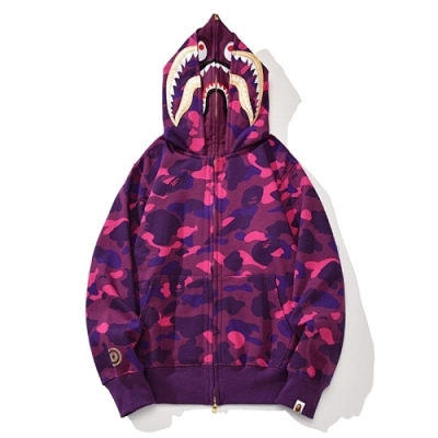 EM Sneakers BAPE Color Camo Double Shark Full Zip Hoodie (SS24) Purple 02