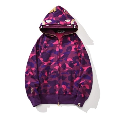 EM Sneakers BAPE Color Camo Double Shark Full Zip Hoodie (SS24) Purple 01