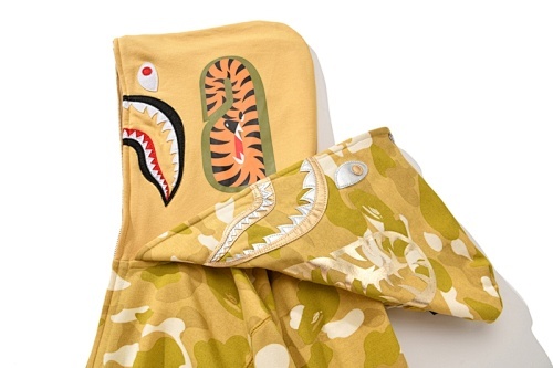 EM Sneakers BAPE Color Camo Double Shark Full Zip Hoodie (SS24) Yellow