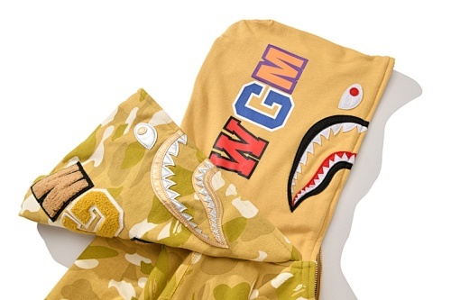EM Sneakers BAPE Color Camo Double Shark Full Zip Hoodie (SS24) Yellow