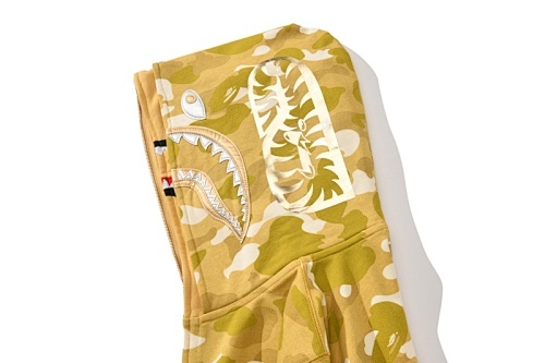 EM Sneakers BAPE Color Camo Double Shark Full Zip Hoodie (SS24) Yellow