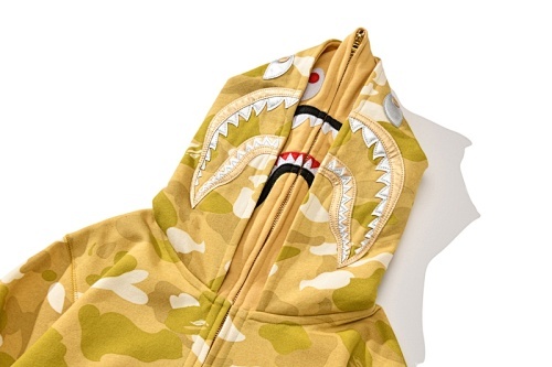 EM Sneakers BAPE Color Camo Double Shark Full Zip Hoodie (SS24) Yellow