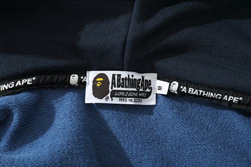 EM Sneakers BAPE Color Camo Shark Wide Full Zip Double Hoodie Navy