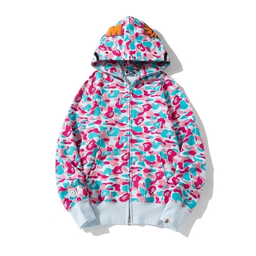 EM Sneakers BAPE Miami Co-Branded Double Hooded Shark Head Zip Hoodie 