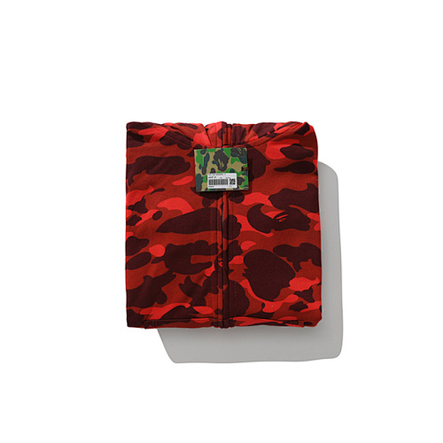 EM Sneakers BAPE Shark Head Tiger Head Zipper Camouflage Double Hooded Hoodie Red