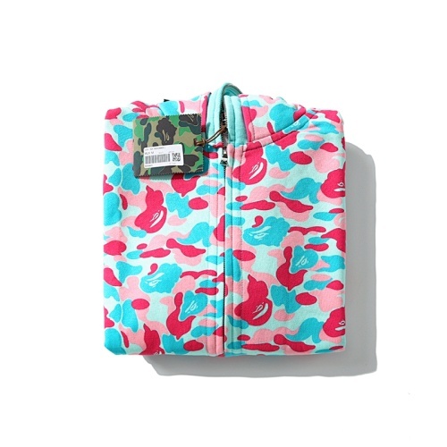 EM Sneakers BAPE Store Miami Shark Full Zip Double Hooded Hoodie Pink/Blue