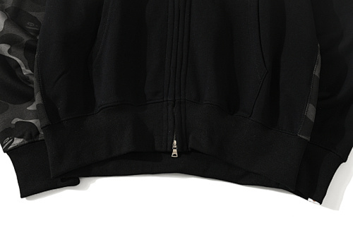 EM Sneakers BAPE Tiger Head Double Hood Camouflage Patchwork Hoodie