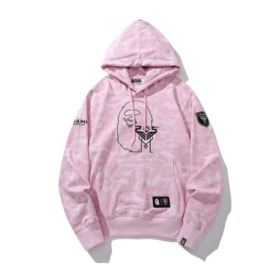 EM Sneakers BAPE x Inter Miami CF Camo Pullover Hoodie Pink 01