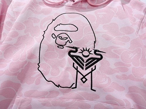 EM Sneakers BAPE x Inter Miami CF Camo Pullover Hoodie Pink