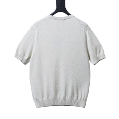 EM Sneakers Loro Piana LP Crewneck Short-Sleeve Knit Oatmeal 02