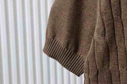 EM Sneakers Loro Piana LP Crewneck Short-Sleeve Knit Brown