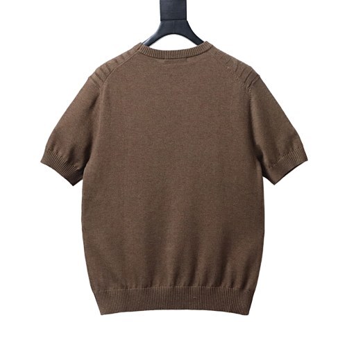 EM Sneakers Loro Piana LP Crewneck Short-Sleeve Knit Brown