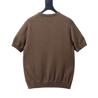 EM Sneakers Loro Piana LP Crewneck Short-Sleeve Knit Brown 02