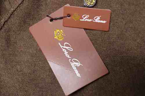 EM Sneakers Loro Piana LP Crewneck Short-Sleeve Knit Brown