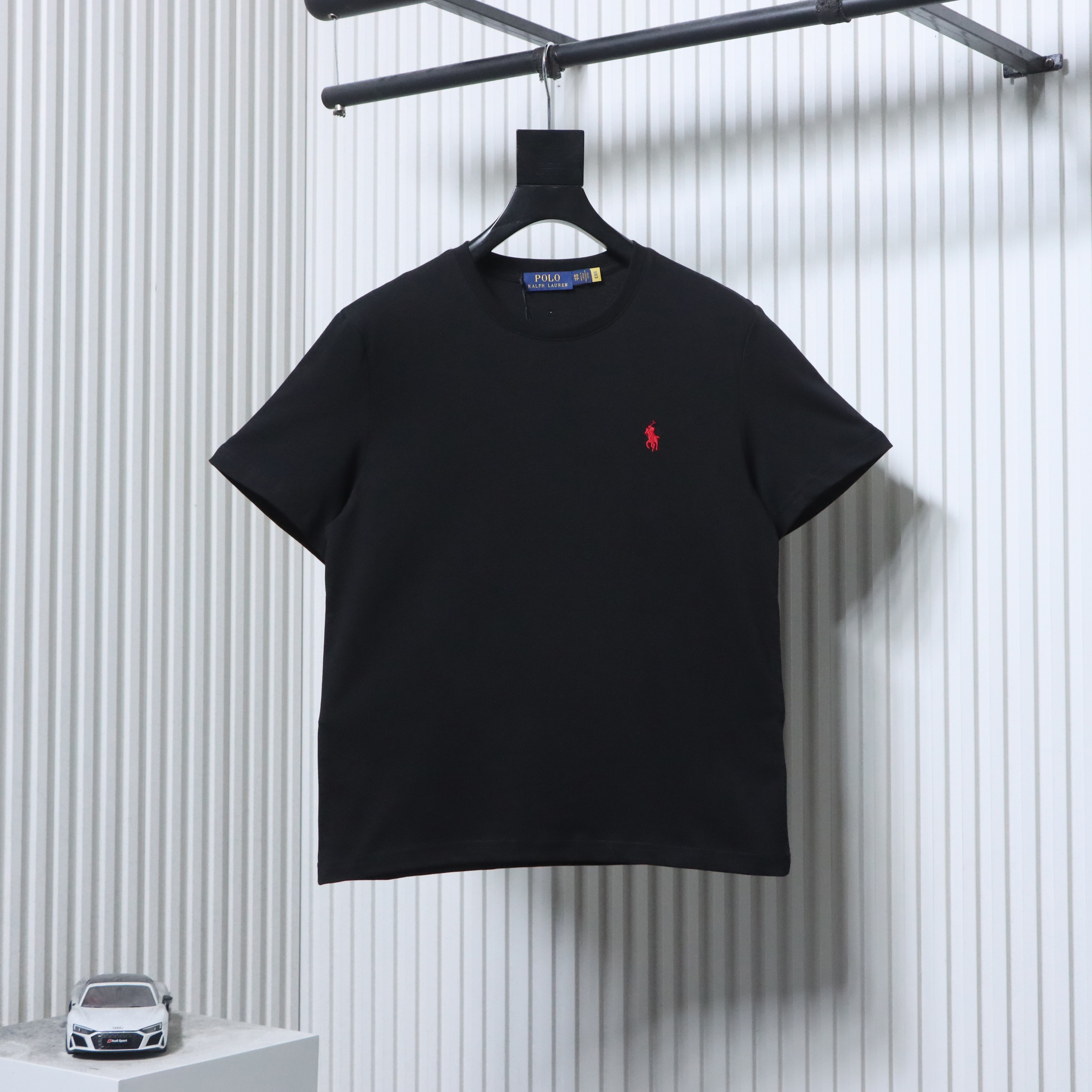 EM Sneakers Ralph Lauren Logo Crewneck T-shirt Black