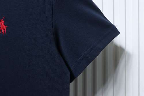EM Sneakers Ralph Lauren Logo Crewneck T-shirt Navy
