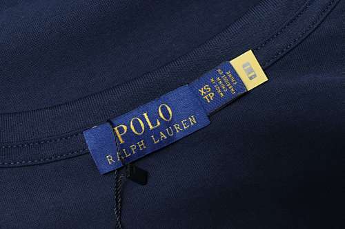 EM Sneakers Ralph Lauren Logo Crewneck T-shirt Navy