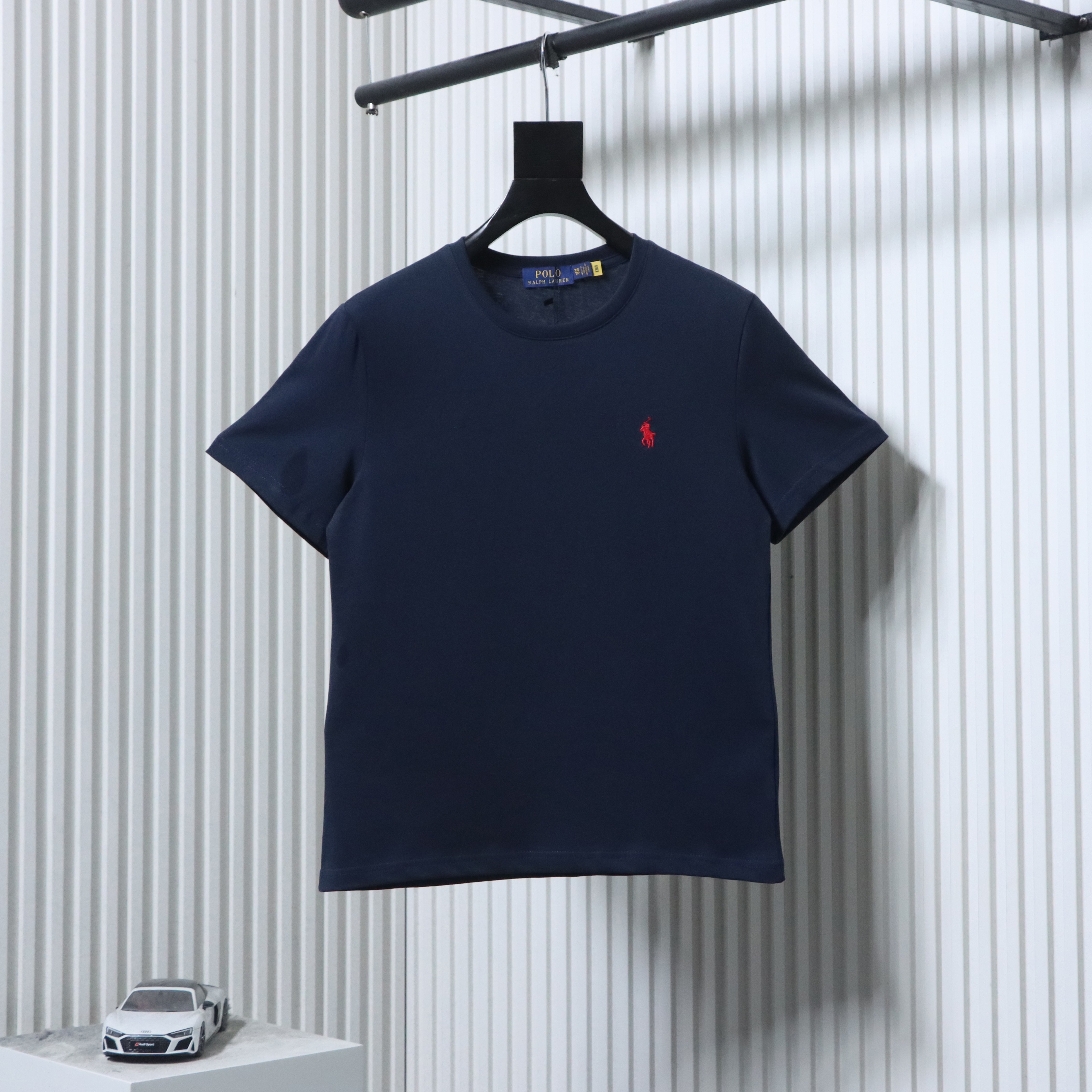 EM Sneakers Ralph Lauren Logo Crewneck T-shirt Navy