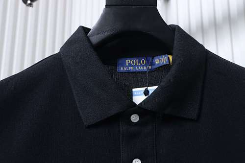 EM Sneakers Ralph Lauren Logo Embroidered Polo Shirt Black-Red Logo