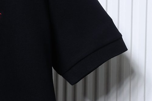 EM Sneakers Ralph Lauren Logo Embroidered Polo Shirt Black-Red Logo