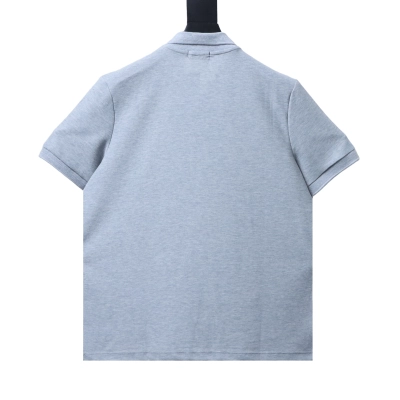 EM Sneakers Ralph Lauren Logo Embroidered Polo Shirt Gray-Navy Logo 02