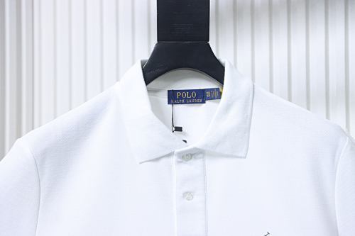 EM Sneakers Ralph Lauren Logo Embroidered Polo Shirt White-Navy Logo