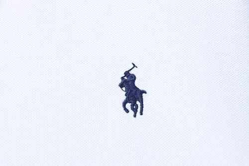 EM Sneakers Ralph Lauren Logo Embroidered Polo Shirt White-Navy Logo