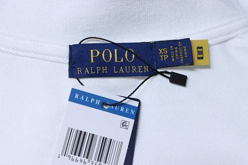 EM Sneakers Ralph Lauren Logo Embroidered Polo Shirt White-Navy Logo