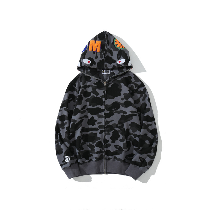 EM Sneakers BAPE 1st Camo Shark Full Zip Hoodie Gray