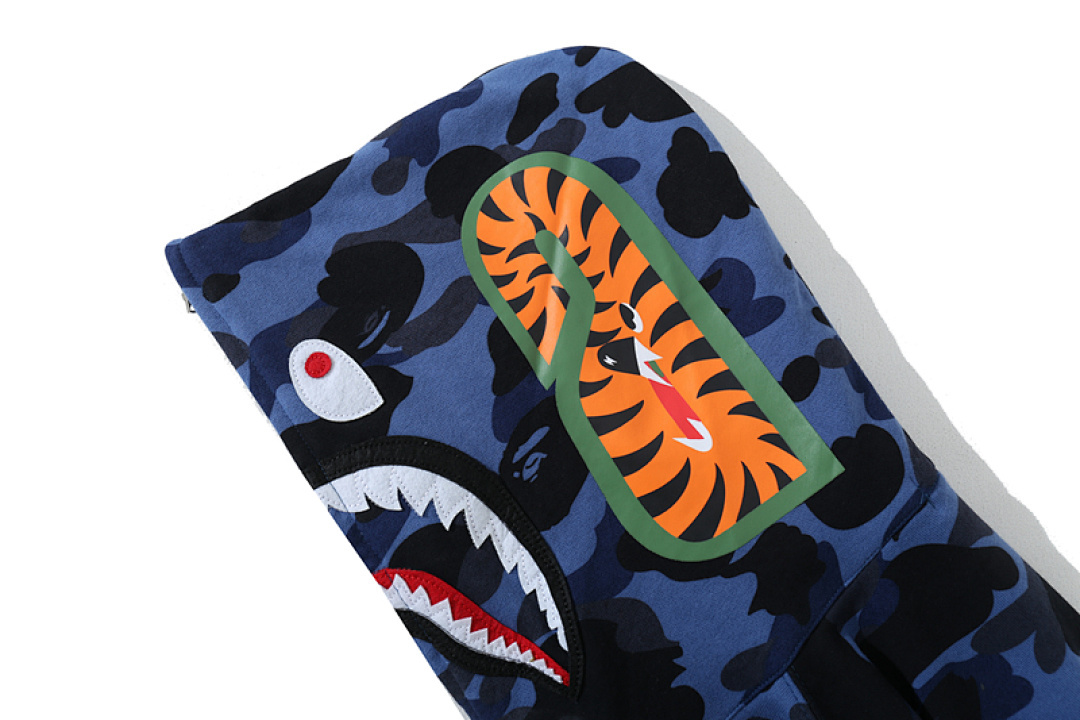 EM Sneakers BAPE 1st Camo Shark Full Zip Hoodie Navy