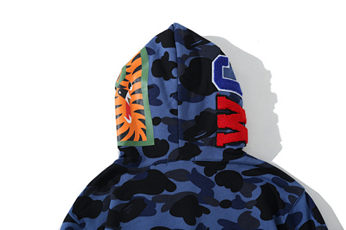 EM Sneakers BAPE 1st Camo Shark Full Zip Hoodie Navy