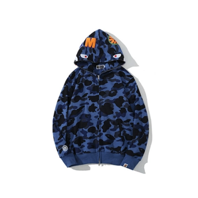EM Sneakers BAPE 1st Camo Shark Full Zip Hoodie Navy 01
