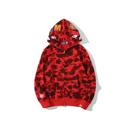 EM Sneakers BAPE 1st Camo Shark Full Zip Hoodie Red
