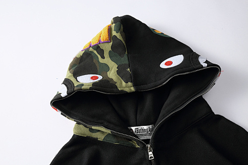 EM Sneakers BAPE 2nd Shark Full Zip Hoodie Black/Camo