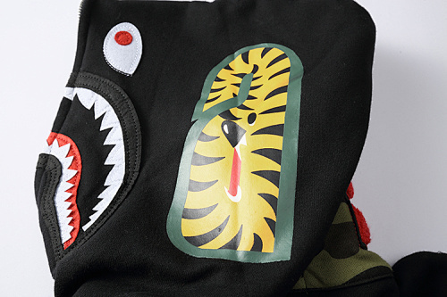 EM Sneakers BAPE 2nd Shark Full Zip Hoodie Black/Camo
