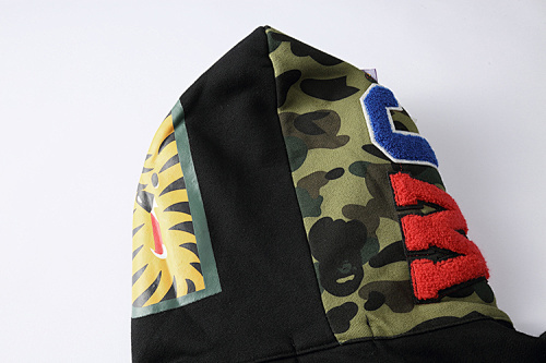 EM Sneakers BAPE 2nd Shark Full Zip Hoodie Black/Camo