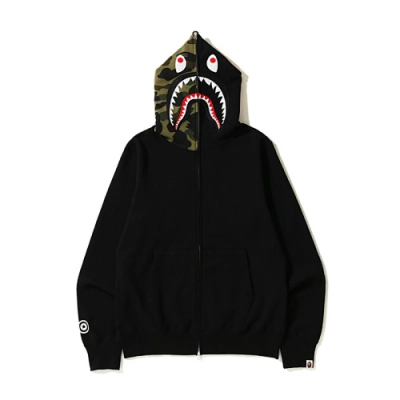 EM Sneakers BAPE 2nd Shark Full Zip Hoodie Black/Camo 01