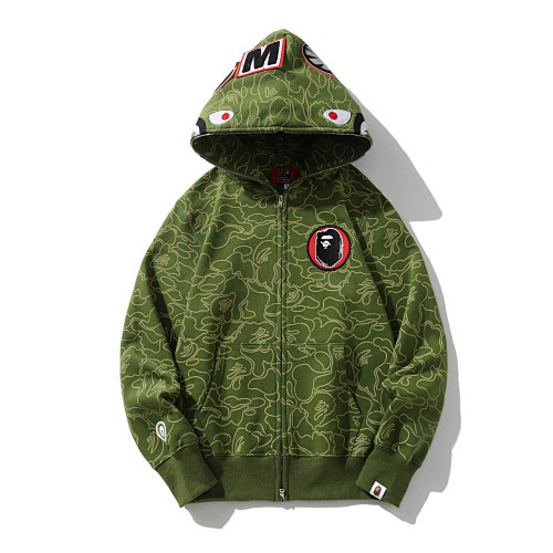 EM Sneakers BAPE 30th Anniversary Line Camo Shark Full Zip Hoodie Green