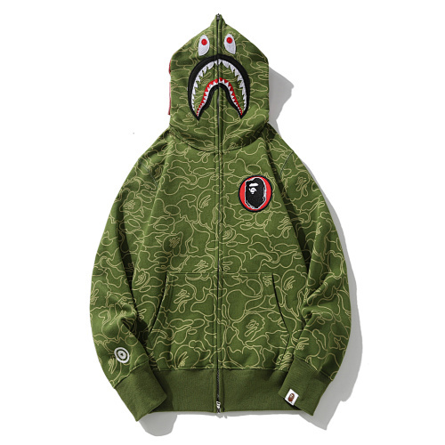 EM Sneakers BAPE 30th Anniversary Line Camo Shark Full Zip Hoodie Green