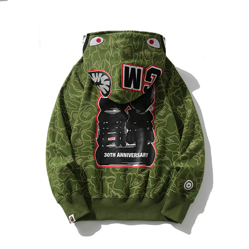 EM Sneakers BAPE 30th Anniversary Line Camo Shark Full Zip Hoodie Green